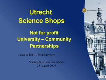 Utrecht Science Shops