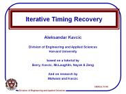 Iterative Timing Recovery