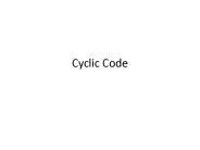 Cyclic Code