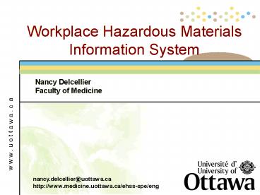 Workplace Hazardous Materials Information System