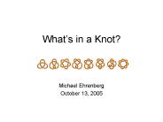 Whats in a Knot