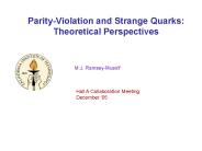ParityViolation and Strange Quarks: Theoretical Perspectives