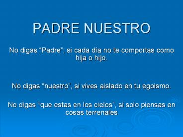 PADRE NUESTRO