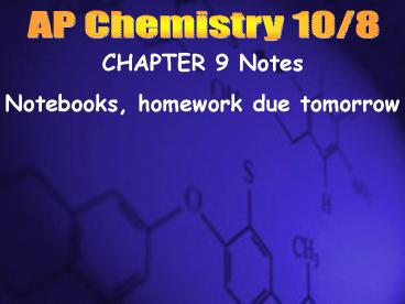 AP Chemistry 108