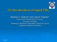 On the structure of liquid PBr3 PowerPoint PPT Presentation