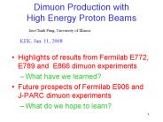 Dimuon Production with High Energy Proton Beams