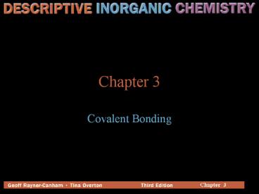 Covalent Bonding