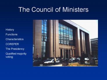 The Council of Ministers