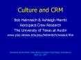 Culture and CRM PowerPoint PPT Presentation