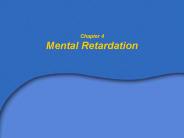 Chapter 4 Mental Retardation