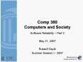 Comp 380 Computers and Society PowerPoint PPT Presentation