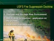 USFS Fire Suppression Doctrine