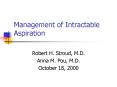 Management of Intractable Aspiration PowerPoint PPT Presentation
