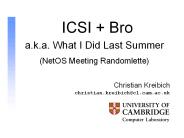 NetOS Meeting Randomlette