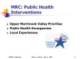 MRC: Public Health Interventions PowerPoint PPT Presentation