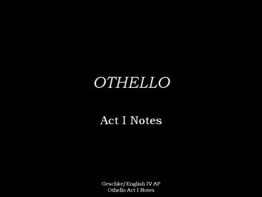 OTHELLO