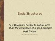 Basic Structures