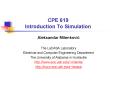 CPE 619 Introduction To Simulation PowerPoint PPT Presentation