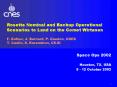 Rosetta Nominal and Backup Operational Scenarios to Land on the Comet Wirtanen F. Dufour, J. Bernard PowerPoint PPT Presentation