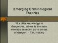 Emerging Criminological Theories PowerPoint PPT Presentation
