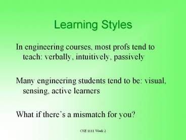 Learning Styles