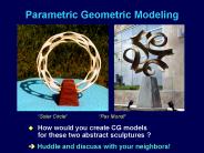 Parametric Geometric Modeling