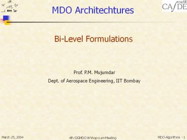 MDO Algorithms 1