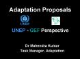 Adaptation Proposals UNEP GEF Perspective PowerPoint PPT Presentation