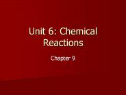 Unit 6: Chemical Reactions