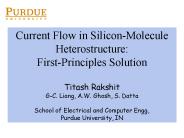 Current Flow in SiliconMolecule