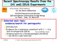 Recent Spectroscopy Results from the H1 and ZEUS Experiments