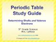 Periodic Table Study Guide Determining Shells and Valence Electrons PowerPoint PPT Presentation
