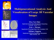 Multigenerational Analysis And Visualization of Large 3D Vascular Images