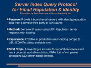 Server Index Query Protocol for Email Reputation