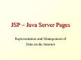 JSP Java Server Pages PowerPoint PPT Presentation