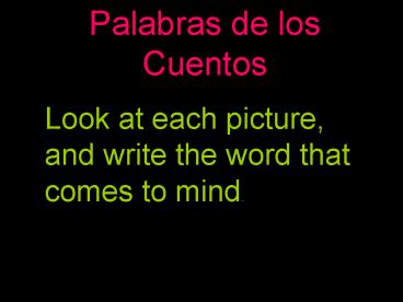 Palabras de los Cuentos