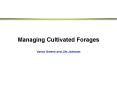 Managing Cultivated Forages PowerPoint PPT Presentation