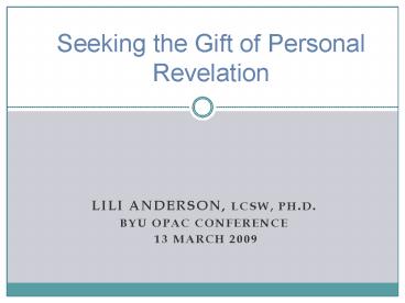 LILI ANDERSON, LCSW, PH.D.