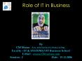 Role of IT in Business PowerPoint PPT Presentation
