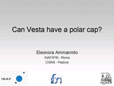 Can Vesta have a polar cap