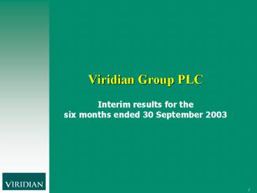 Viridian Group PLC