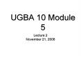 UGBA 10 Module 5 PowerPoint PPT Presentation