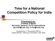 Time for a National Competition Policy for India