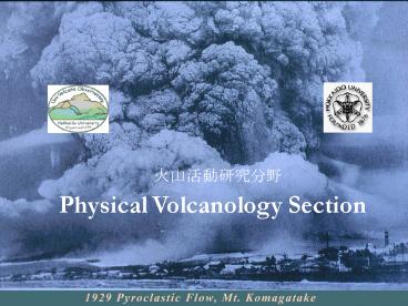 Physical Volcanology Section