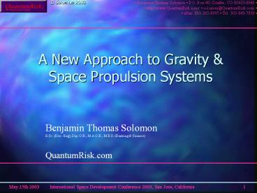 A New Approach to Gravity