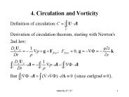 4. Circulation and Vorticity