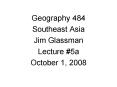 Geography 484 PowerPoint PPT Presentation