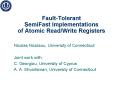 FaultTolerant SemiFast Implementations of Atomic ReadWrite Registers PowerPoint PPT Presentation