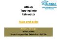 ARCSA Tapping Into Rainwater Nuts and Bolts PowerPoint PPT Presentation