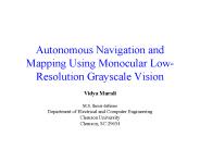 Autonomous Navigation and Mapping Using Monocular LowResolution Grayscale Vision